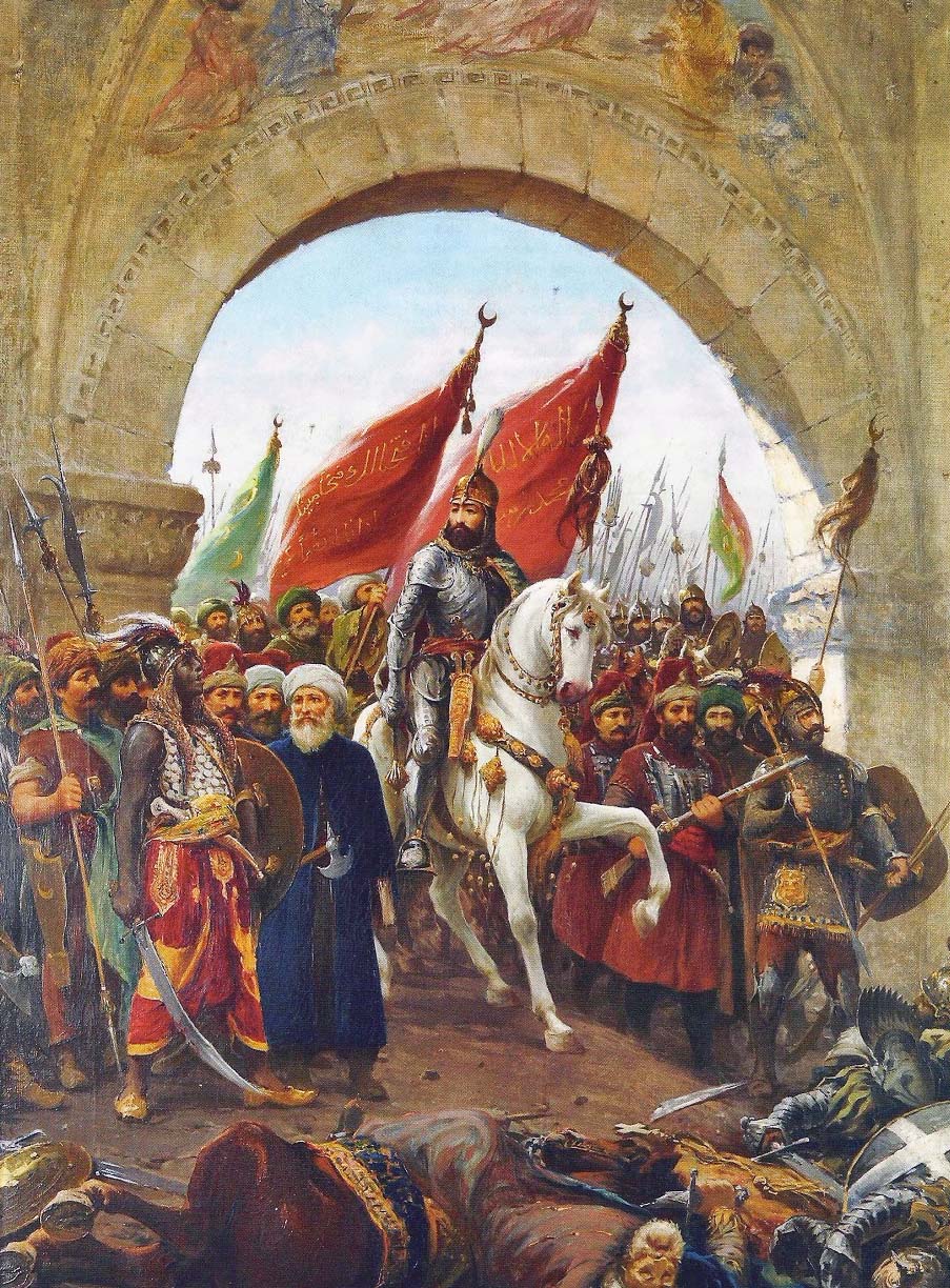 Sultan Mehmed II's entry into Constantinople, painting by Fausto Zonaro